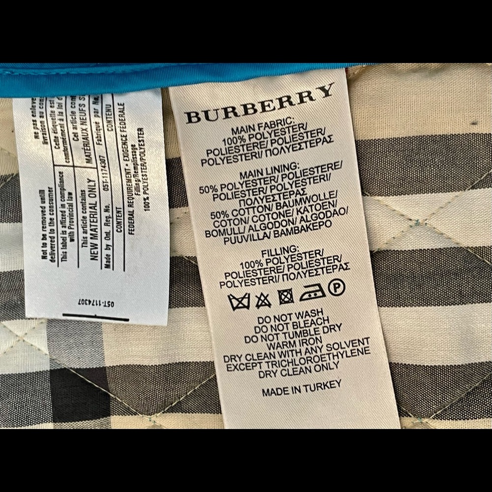 BURBERRY Brit Authentic quilted teal blue jacket. Excellent condition- - Picture 6 of 7